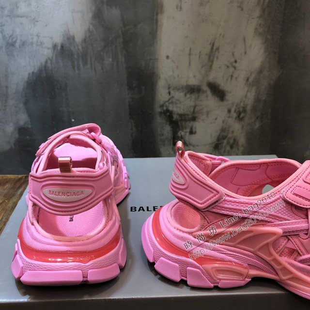 Balenciaga經典款男女鞋 巴黎世家頂級版本Track 4.0戶外概念復古老爹涼鞋 Balenciaga情侶款老爹鞋  hdbl1027